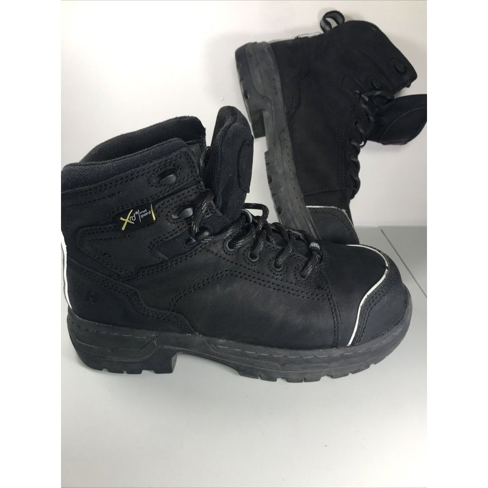 Men's Black FOOTRESTS XT METATARSAL GUARD NANO TOE 6" WORK BOOT US 5 M Shoes